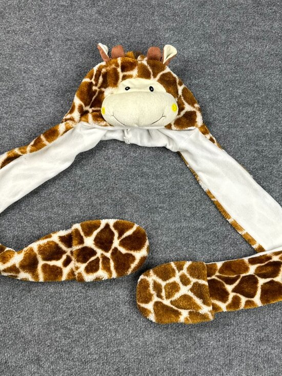 Other - Cute Giraffe Animal Plush Hood Hat Scarf Mittens Combo Costume One Size